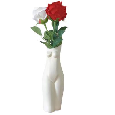 China white vase height again at home vase abstract 2022 body decoration products modern minimalist art vase for sale