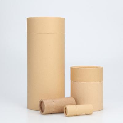 China 10ml 30ml 50ml Recyclable Cosmetic Packaging Recycled Kraft Paper Cardboard Black Brown White Paper Tube For Liquid Bottle for sale