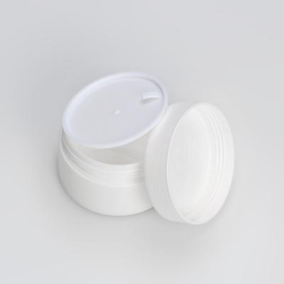 China Customized Cheap White Plastic Cream Jar Skin Care Label Packaging Container 50g PP Cream Cosmetic Bottle Caliber for sale