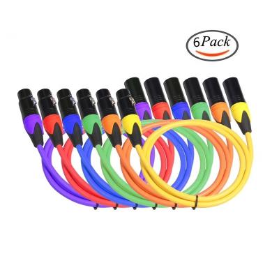 China Wholesale Colorful Balanced Speaker Alibaba Custom Logo XLR Connector 3 Pin XLR Male To Female Microphone Cable for sale