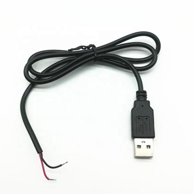 China Custom COMPUTER 22awg 2 core copper wire bare to usb charging cable for sale