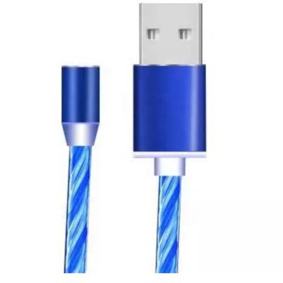 China Universal Digital Accessories Flame Light Data Line Type-C Micro Phone Fast Charging Line Led USB Data Line Cable for sale