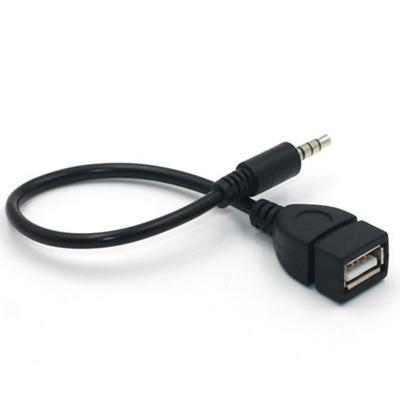 China Hot Seller 3.5mm TRRS Stereo Speaker Male To Aux Cable USB Female. female audio to 3.5mm audio jack audio cable for sale