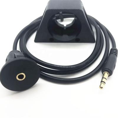 China Stereo Boats 3.5mm Male To Waterproof 3.5mm Car Truck Female Dash 3.5mm Flush Mount 1/8