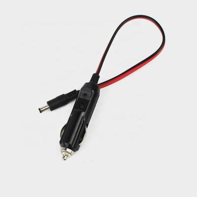 China 10amp 30cm Black and Red Car Cigarette Lighter DC Extension Cable Adapter Plug Charger Lead Wires for sale