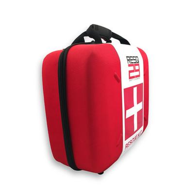 China PU+EVA+Velvet EVA First Aid Kit Empty Designed Red Tactical Camping Emergency Survival Kit De Primeros Aux Nursing and Medical Bag for sale