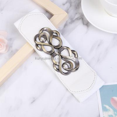 China Wholesale Cozy Soft Elastic Sweater Dress Belt Conjoined Waist Strap Decorative Corset Belt for sale