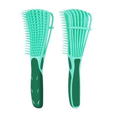 China 2021 stayle 2021 eight arm octopus massage detangler hair brush moving smooth comb for sale