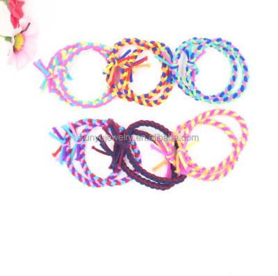 China Hair Band Wristband Eco-friendly Material Elastic Wristband Make Chinese Knot Pony Tail Holder Wristband for sale