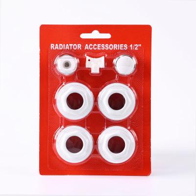 China Accesorios de calefacción blancos del radiador el 1/2 de” equipo del montaje del radiador 7 elementos en venta