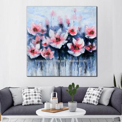 China Flower Design Oil Painting Handmade Wall Art In Acrylic Modern Abstract Canvas Paintings New for sale