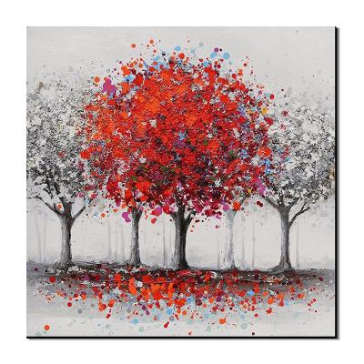 China Modern Handmade Modern Tree Art Picture Abstract Oil Painting Canvas Painting For Wall Decor for sale