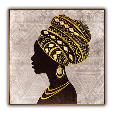 China Modern Art Picture Print Custom Africa Women Portrait Wall Hanging Popular Modern Printed Canvas Painting for sale