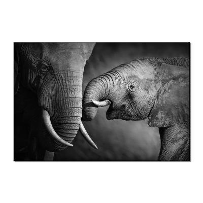 China Safari Nursery Wall Decor Baby Africa Elephant Print Modern Black And White Animals Posters Animal Wall Art Canvas Painting for sale