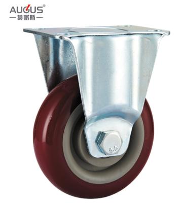 China PVC  Double Steel Castor Wheel Ball Bearing Medium Duty Caster 04 Series for sale