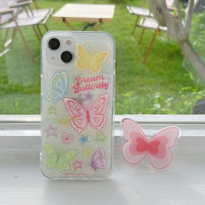 China TPU butterfly phone case with butterfly stand for iphone 14promax 13promax 11 back cover for sale