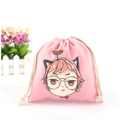 China High Quality Soft Various China Promotion Jewelry Dust Bag Velvet Brastring Bag Drawstring Pouch for sale