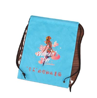 China White Environmental Protection Factory Outlet Polyester Drawstring Bag Sports Waterproof Oxford Cloth Drawstring Pouch Suction String Sports Bag for sale