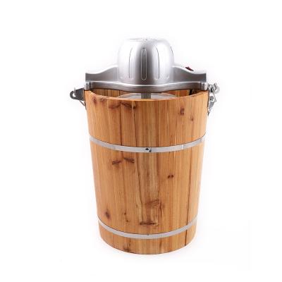 China Hotel 45W/50W Large Capacity High Production Party Family Use Wooden Electric Portable Mix Fruit Yogurt Ice Cream Maker for sale