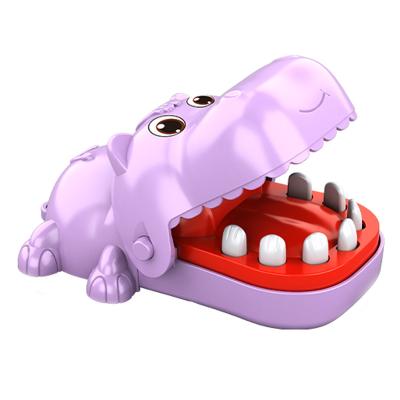 China Small Mini Mouth Biting Hands New Plastic Educational Toys Children's Toys Bite Hands Play Hippo for Kids for sale