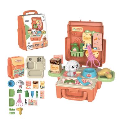 China Hot Sale 3+ Mini Pet Backpack Kits Pretend Game Kids Toys Pet Care Role Play Set for sale