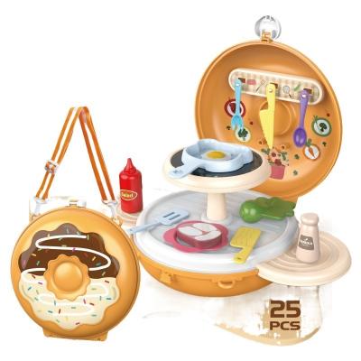 China Donuts Toys Home Backpack Toy Handbag Beauty Kitchen Dessert Doctor Toy Set Girl 7183 for sale