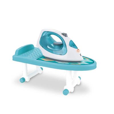 China Plastic Education Pretend Play Toy Set New Design Electric Throw Iron With Ironing Board Toy Set Toys For Children for sale