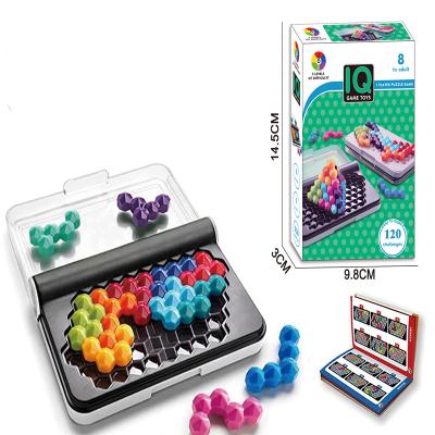 China 120 Desktop Games 3D Challenge Six-Pro Material Cognitive Cognitive Skill Building Brain Trick Puzzle IQ for 8 Age+ for sale