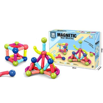 China Educational Toy New Magnetic Sticks Early Education Parent-child Interaction Bar Blocks Toy Set 36 PCS For Children for sale