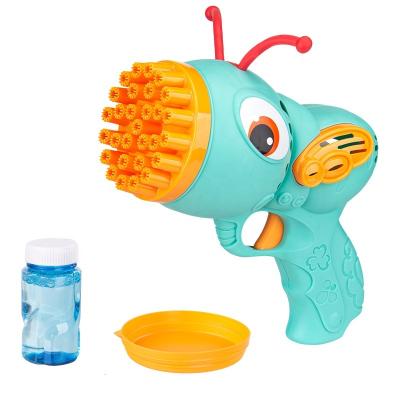 China Plastic Cartoon Bee Bubble Toys Electric Soap Gun Bubbles Machine Toys Colorful Christmas for sale