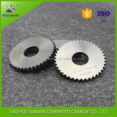 China tungsten carbide milling cutter slitting saw blade for cutting stainless steel sanxin en venta