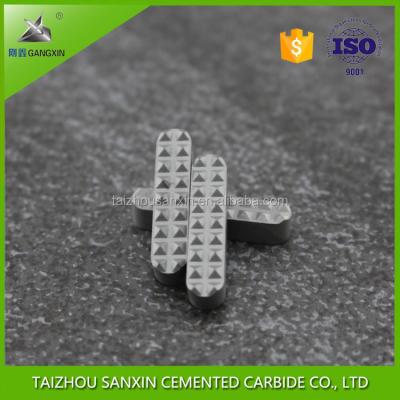 China YG8,YG11 grade carbide gripper inserts of tungsten carbide chuck jaws sanxin en venta