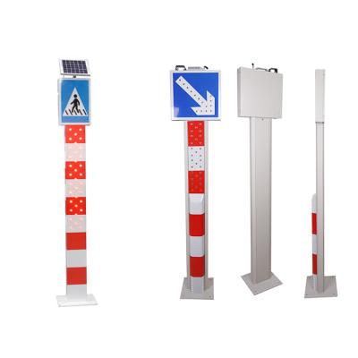 China Sheet metal material + PC Polycarbonate High transmittance draftsman post road safety signs traffic warning warning Newly style high light exterior traffic for sale