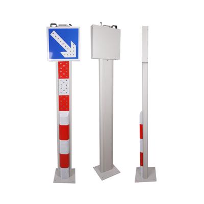 China Sheet Metal Material + Polycarbonate Lightweight High Transmittance PC Bollard Outdoor Reflective Road Safety Signs Traffic Warning for sale