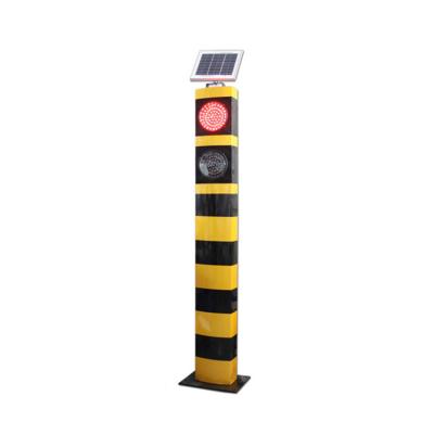 China Sheet Metal Material + PC Light Drafter High Transmittance Polycarbonate Light Drafting Post Road Safety Signs Traffic Warning Safety Bollard for sale