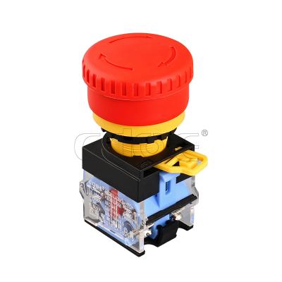 China Red OR Plastic Mushroom Turn Lock La38-11dt 22mm Waterproof Switch Emergency Stop Push Buttons for sale