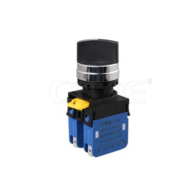 China Silver Alloy High Current Rotary Switch Plastic Waterproof 22mm Guard Type 1no1nc Select Push Button 660V for sale