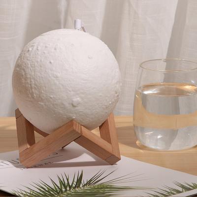 China New Large Capacity Desktop Moon 880ml Portable Decorative Humidifier Anti-dry Lamp Rechargeable Air Humidifier With Night Light for sale