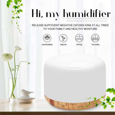 China Newest Large Factory Cheap Price Ultrasonic Aroma Diffuser 500ML Essential Oil Timing Diffuser For Home Spa Yoga for sale