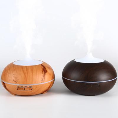 China Hot Sale Ultrasonic Grain Mini Essential Oil Diffuser Wooden Household Air Humidifier 7 Colors Fragrance Diffuser 300ml for sale