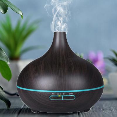 China Wooden Household Ultrasonic Aroma Diffuser 7 Colors With Led Lamp Humidifier Air Humidifier Colorful Led Essentail Oil Diffuser for sale