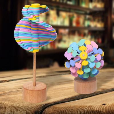 China Folk Stress Reliever Desk Bar Decompression Lollipop Creative Wooden Early Education Toy for sale