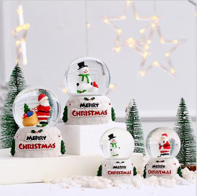 China Easy Cheap Light Suppliers Santa Led Water Snow Globe Christmas Snowman Christmas Ornament For Christmas Ornaments for sale