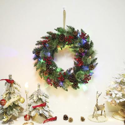 China Hot Sale Chirstmas Decor New Design Assembled Christmas Rattan Wreath On Door Hanging for sale