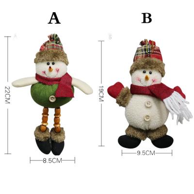 China Nonwoven Fabric Santa Claus Snowman Elk Gift Plush Doll Pendant Christmas Tree Ornaments for sale