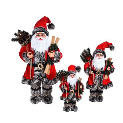 China Home Stuffed Doll Product Christmas Decoration Ornaments Red Santa Claus Doll Dolls Plush Toys for sale