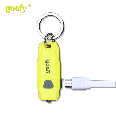 China Plastic Clumsy Torch Mini Key Holder With Flashlight Key Chain Light Gift Key Chain USB Charging Led Light Key Chain for sale