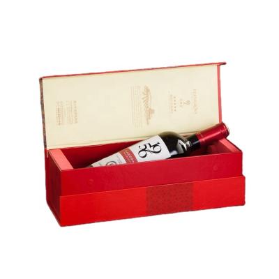 China Handmade Modern Simplicity Single Box High Grade Packaging Cardboard Wine Empty Paper Gift Box for sale