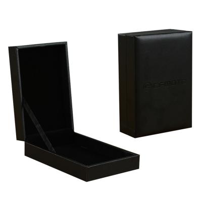 China High Quality Custom Made Leather Logo Printed Black Luxury Creative PU Coin Collection Box for sale