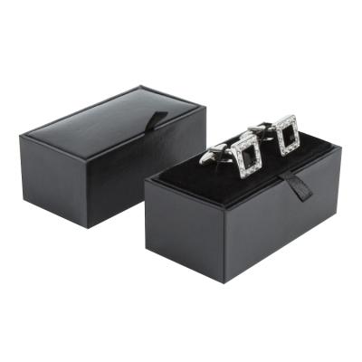 China China Paper Factory Hot Sale Customized Black Standard Logo Cufflinks Box Material Cufflink Box Paper for sale